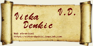 Vitka Denkić vizit kartica